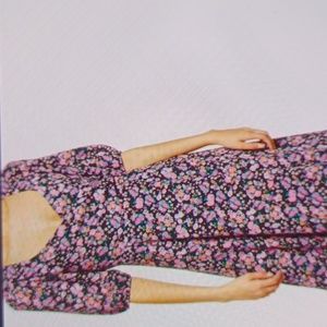 Charles Henry faux wrap Midi dress × small